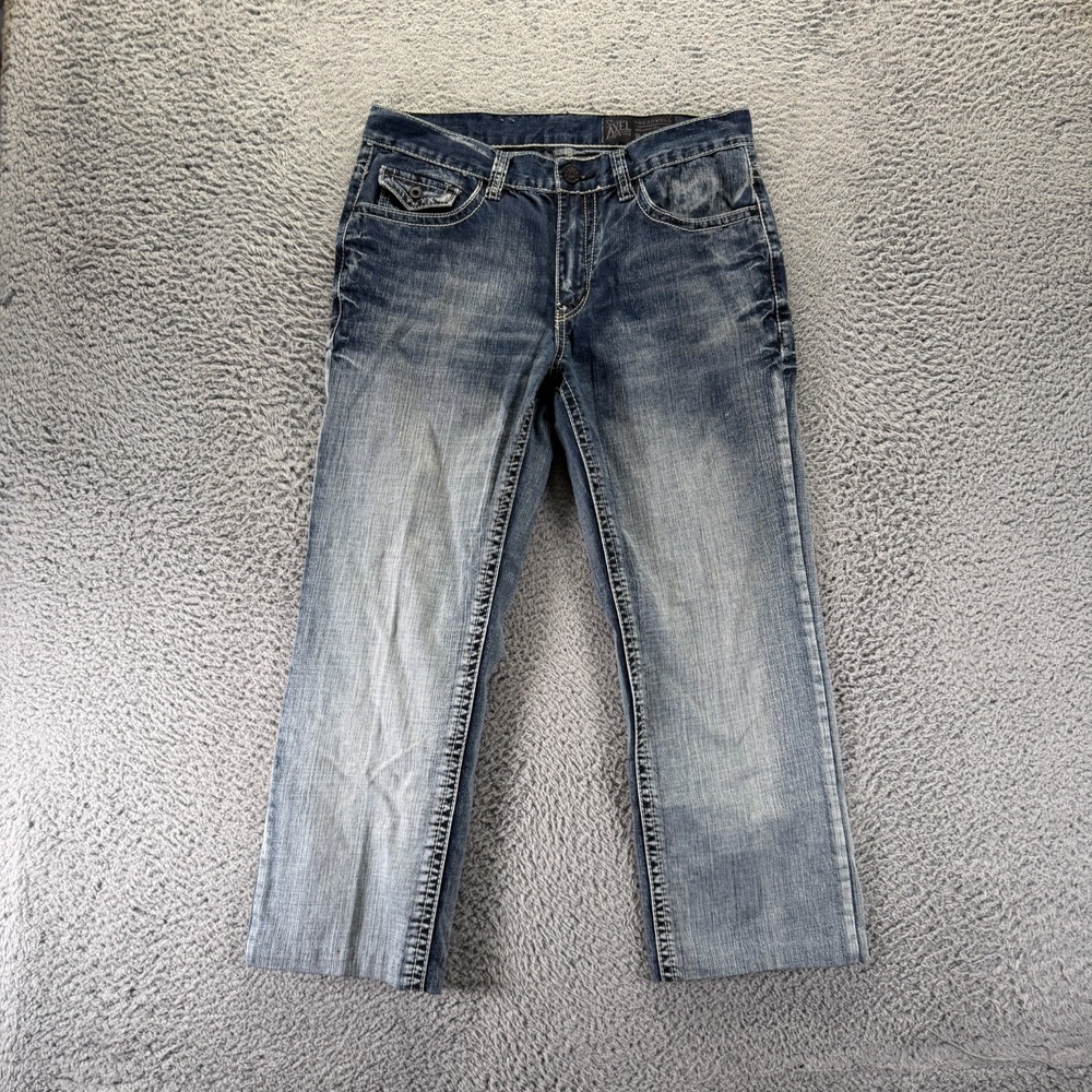 T.K. Axel Treadwell Jeans Mens 34x26 Blue Cotton Denim Straight Relaxed Western